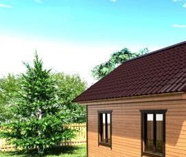 сруб дома 4х6 м - модель 1