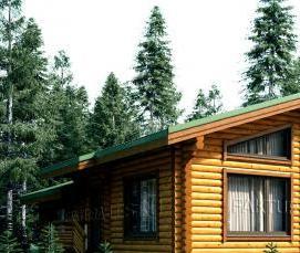 сруб дома 7х7 м из бревна - тип 2