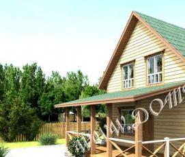 сруб дома 8х10 м - тип 1