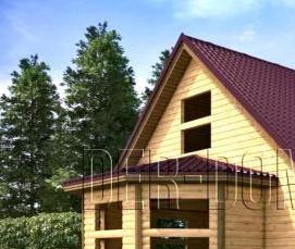 сруб дома 9х12 м - модель 4