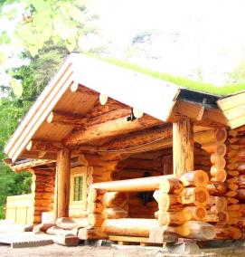 сруб дома из бревна - модель 4