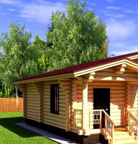 сруб дома из бруса - тип 3