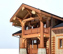 сруб дома из дуба - тип 1