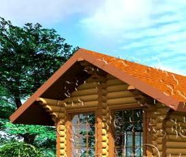 сруб из бревен 7х7 м - вариант 2