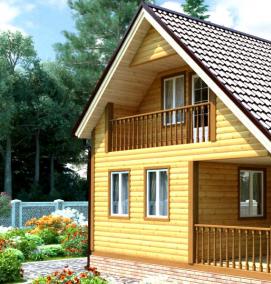 сруб из бруса - тип 3