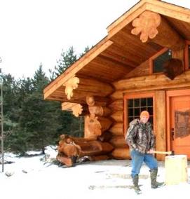 сруб из дикого бревна - вариант 2