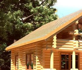 сруб из крупного бревна - модель 1