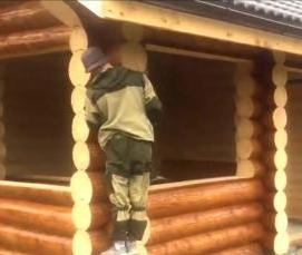 сруб из крупного бревна - модель 4