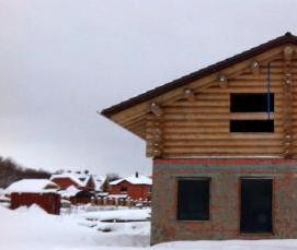 сруб из оцилиндрованного бруса - тип 1