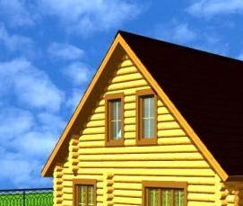 сруб из оцилиндрованного бруса - тип 3