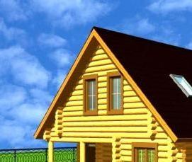 сруб из оцилиндрованного бруса - тип 2