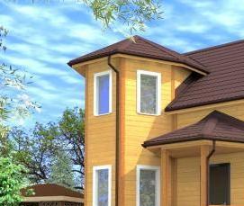 сруб из сухого бруса - вариант 4