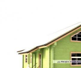 сруб из сухого профилированного бруса - вариант 1