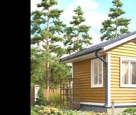 сруб из сухого профилированного бруса - вариант 4