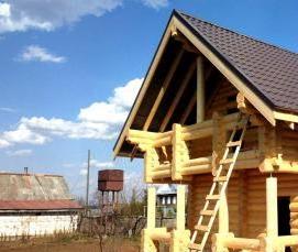 сруб с балконом - вариант 4