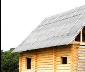 сруб с коричневой крышей - вариант 4