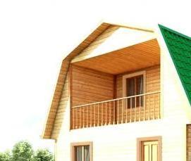 сруб с коричневой крышей - вариант 2