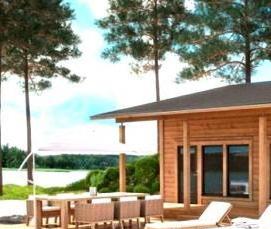 сруб с односкатной крышей - модель 4