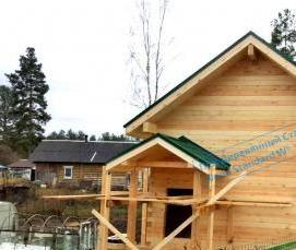 сруб зеленого цвета - вариант 1