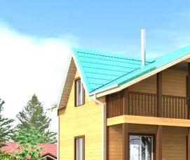 срубы домов из сухого бруса - вариант 1