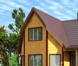 срубы домов из сухого бруса - вариант 4