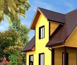 срубы домов из сухого бруса - вариант 3