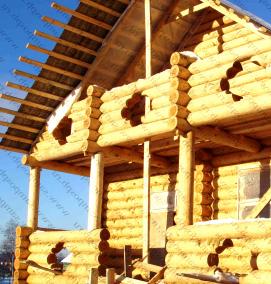 срубы из маленького бревна - тип 1