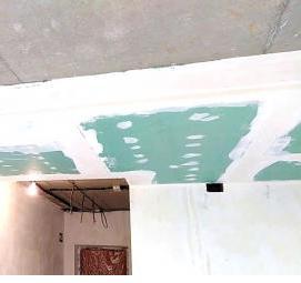 стеклохолст на потолок - тип 4