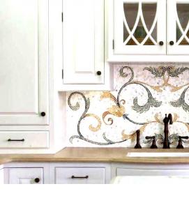 стеклянная мозаика белая - вариант 4