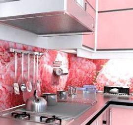 стеклянная мозаика для кухни - модель 2