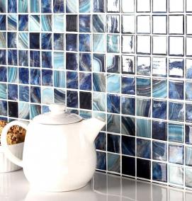 стеклянная мозаика на сетке - вариант 4