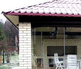 стеклянные беседки для дачи - модель 3