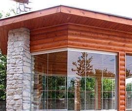 стеклянные беседки с барбекю - модель 4