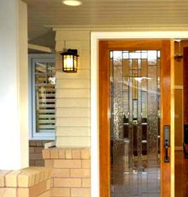 стеклянные двери входные для дома - модель 4