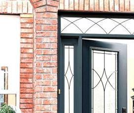 стеклянные двери входные для дома пластиковые - тип 2