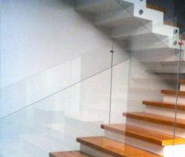 стеклянные ограждения для лестницы - модель 4