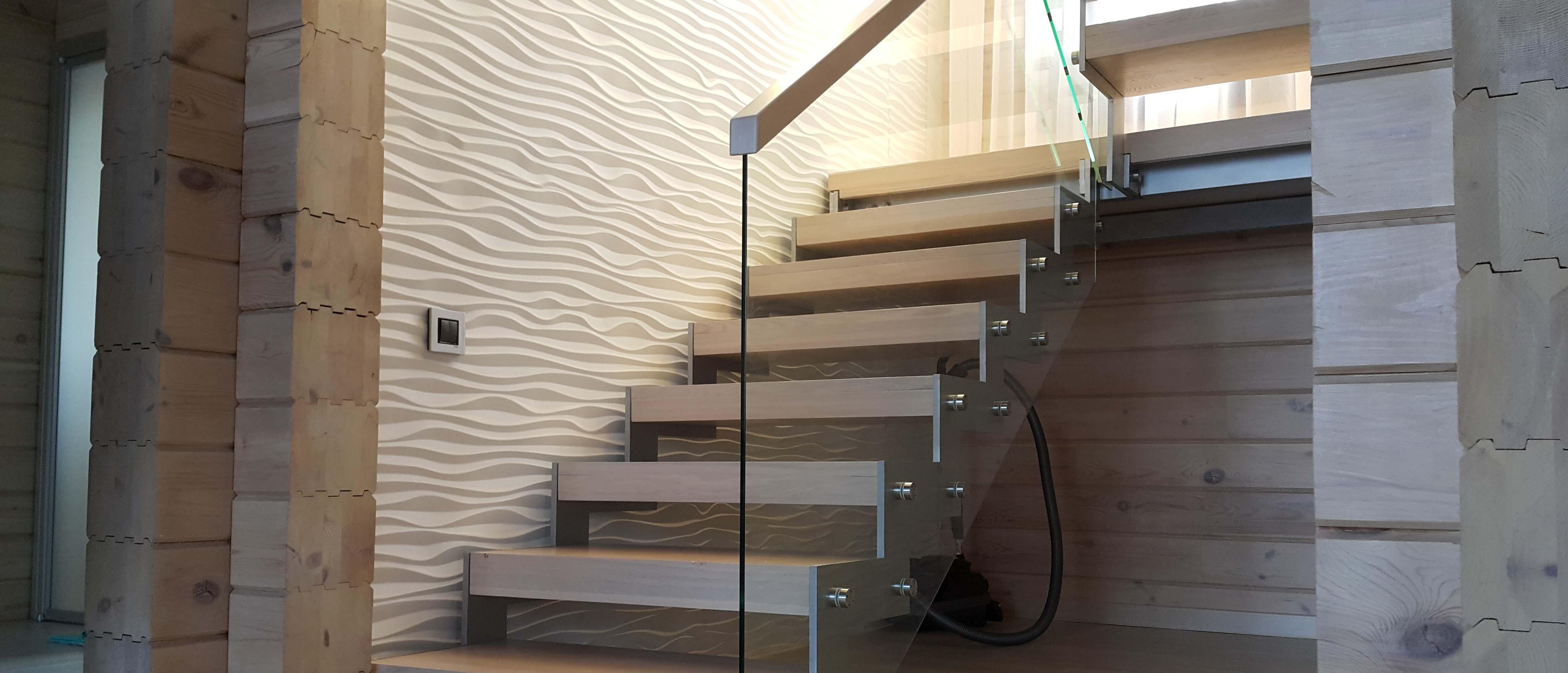 стеклянные ограждения для лестницы - модель 3