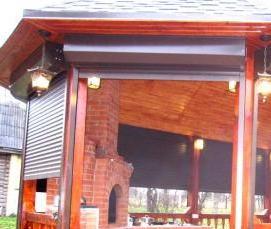 стеклянные рольставни на веранду - вариант 3