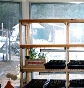 стеллажи для выращивания рассады - вариант 3