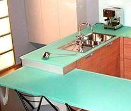 столешница из черного стекла - модель 1