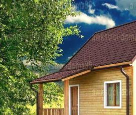 строительство дачных домов из бруса - модель 1