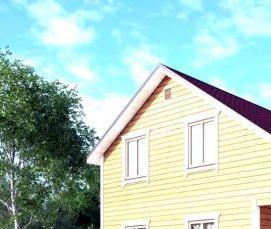 строительство дачных домов из бруса - модель 3