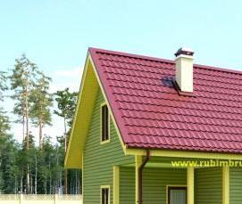 строительство дома 9 на 9 из бруса - тип 1