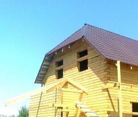 строительство дома 9 на 9 из бруса - тип 2