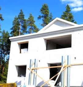 строительство дома из газоблока - модель 1