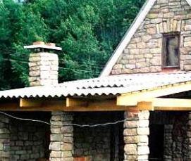 строительство дома из природного камня - тип 4