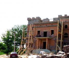 строительство дома из природного камня - тип 2