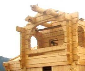 строительство дома из вертикального бруса - тип 1