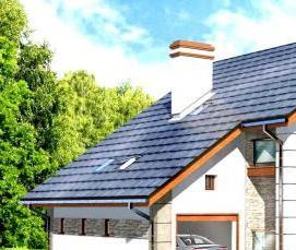 строительство дома с гаражом - модель 2