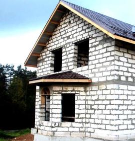 строительство домов из блоков - модель 4